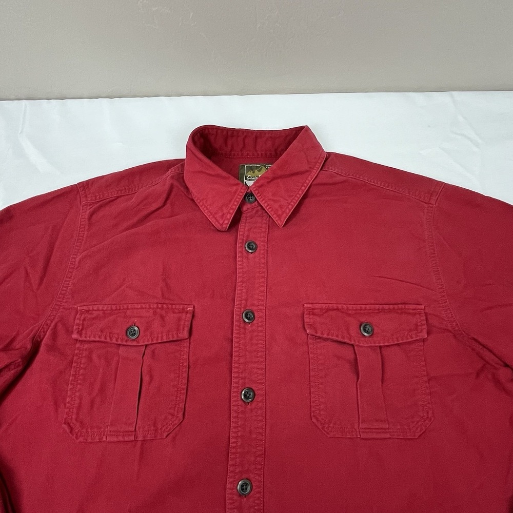 Eddie Bauer Sport Shop Mens 100% Cotton Long Sleeve Heavy Flannel Shirt Size XL‎